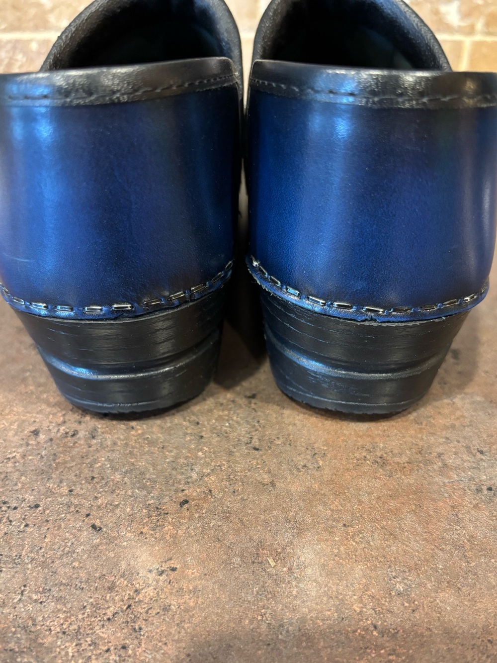 Sanita Black Leather Clogs - Picture 3 of 5